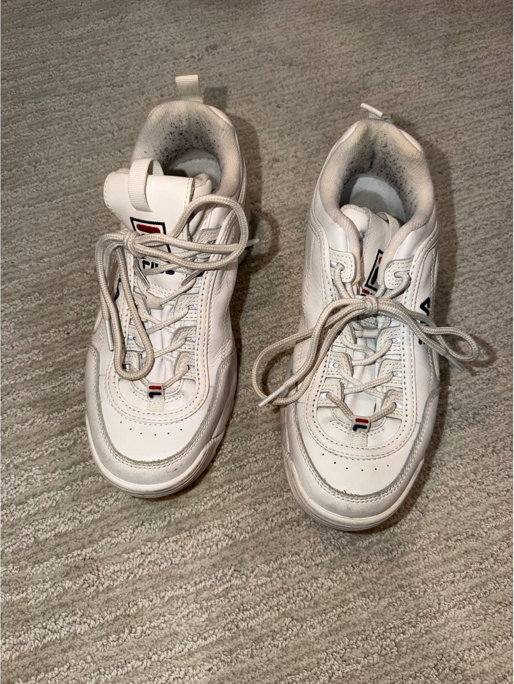 Fila white low top sneakers